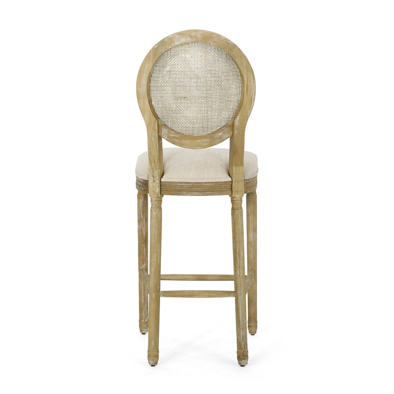 Noble House Epworth French Country Wooden Barstools, Set of 2