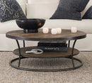 Four Hands Bartlett Round Metal and Reclaimed Coffee Table