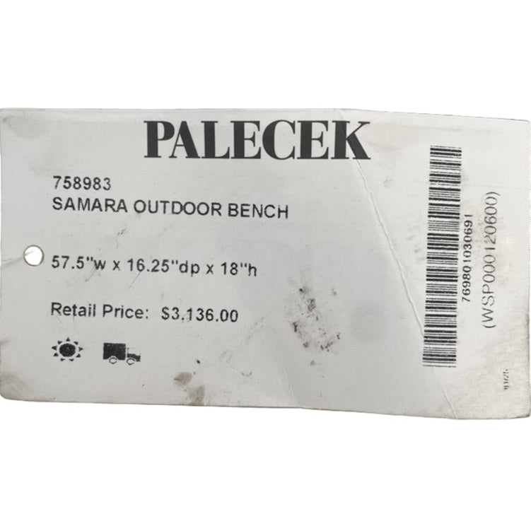 Palecek Samara Outdoor Bench