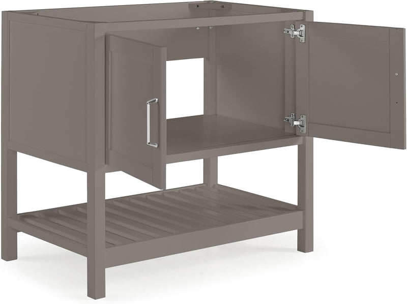 Alaterre Furniture Bennet 36-in Gray Bathroom Vanity Base Cabinet without Top