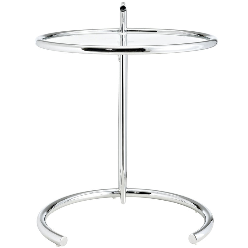 Eileen Gray Inspired Chrome Stainless Steel End Table - Silver
