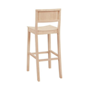 Unfinished Low Back Wood Counter Stool with Wood Seat Set of 2