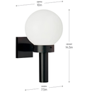 Progress Lighting Globe 1 -Light 15-in H Matte Black Hardwired Outdoor Wall Light
