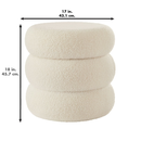 Mainstays Boucle Cloud Storage Ottoman, Cream