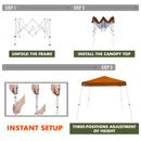 Ozark Trail 10' x 10' orange Instant Slant Leg Pop-Up Canopy Outdoor Shade