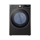 LG True Steam 7.4-cu ft Stackable Vented Electric Dryer ( Black Steel )