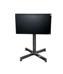 Black Contemporary Nightstand With 2  Drawers