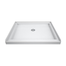 SlimLine 36 in. x 36 in. Single Threshold Alcove Shower Pan Base in White with Center Drain