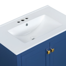 LOVMOR 30-in Single Sink Bathroom Vanity White Ceramic Top