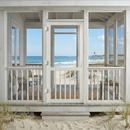 Screen Tight 5 Bar Universal reversible 32-in W x 80-in H x 1-in T White Single Hinged Vinyl Screen door with (Handle Included)