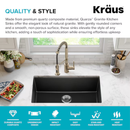 Kraus Quarza Undermount 31.5-in x 17-in Granite Single bowl Kitchen Sink