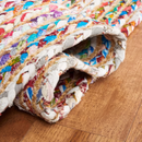 SAFAVIEH Cape Cod Miah Geometric Area Rug, Beige/Multi, 3' x 5' Oval