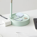 Mainstays LED Desk Lamp with Catch-All Base & AC Outlet, Matte Mint Green