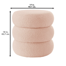 Mainstays Boucle Cloud Storage Ottoman, pink