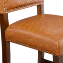 Linon Caramel 24.0-in H Counter height Upholstered Wood Bar Stool