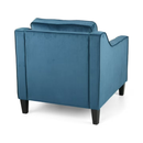 Noble House Milo Velvet Club Chair, Blue set of 2