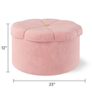 Mainstays Kids Daisy Plush Storage Ottoman, Pink