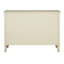 Madison Park Signature Beckett Antique Cream 46" 6-Drawer Solid Wood Dresser with Spindle Legs