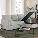 Coddle Cameron Convertible Sofa with Reversible Chaise and Storage, Beige