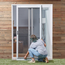 RELIABILT 36-in W x 79-in H x 1-in T White Aluminum Screen Door with (Handle Included)