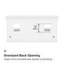 Allen Roth Felix 72-in White Undermount Double Sink Bathroom Vanity with White Engineered Stone Top