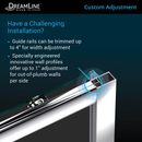 DreamLine Infinity-Z 60" x 72" Sliding Shower Door, Frosted Glass in Brushed Nickel