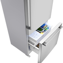 Bosch 100 Series Freestanding Bottom Freezer Refrigerator Brushed steel