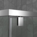DreamLine Prism Brushed Nickel 34-1/8-in W x 72-in H Frameless Neo Angle Pivot Shower door