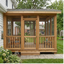 Screen Tight 5 Bar Universal reversible 36-in W x 80-in H x 1-in T Natural Single Hinged Wood Screen door