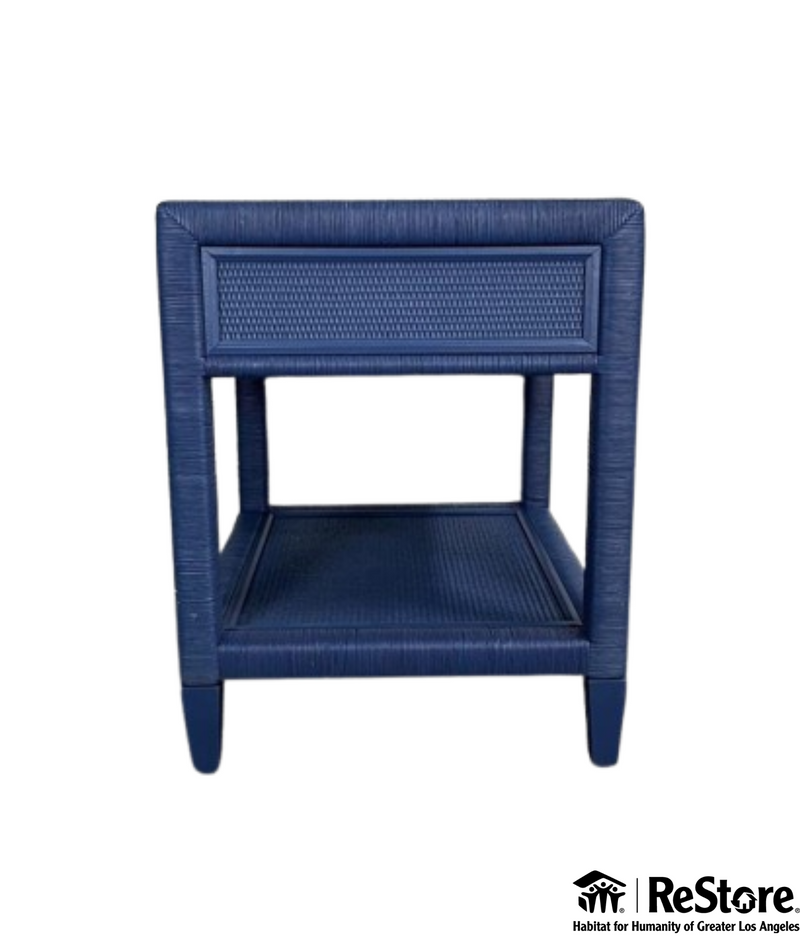 Birch Lane Monterey 1 - Drawer Wicker Nightstand Royal Blue