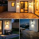 Origin 21 Westerville 13.58-in H Matte Black Hardwired Integrated LED Outdoor Wall Light