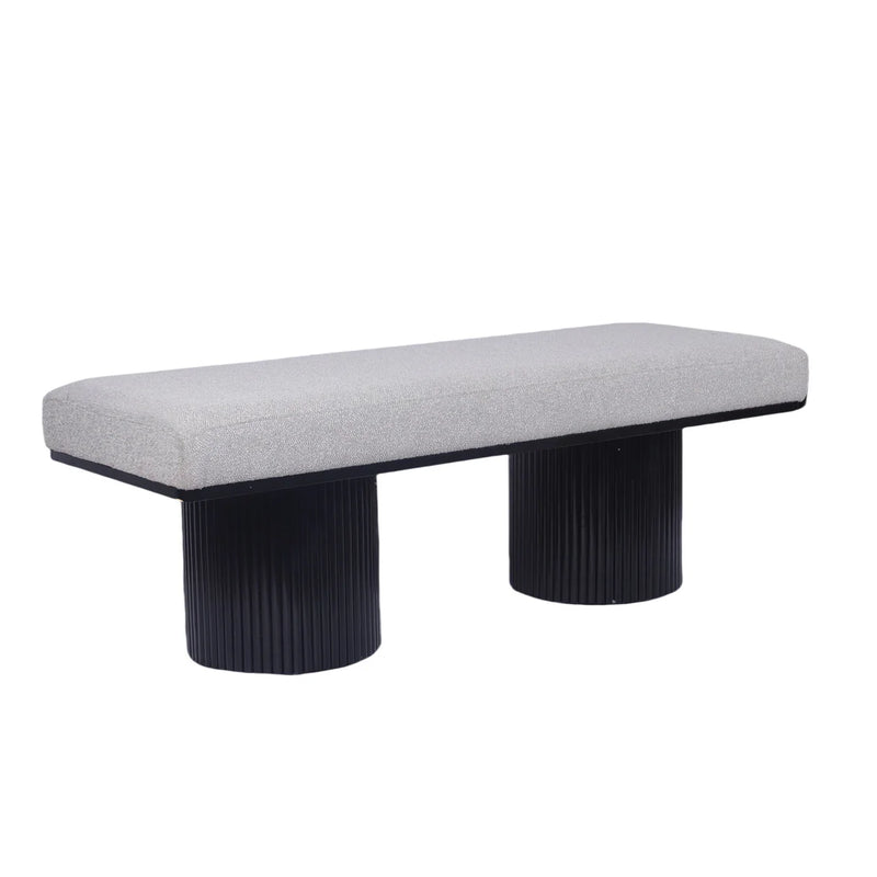 Upholstered Entryway Bench With Black Chunky Legs