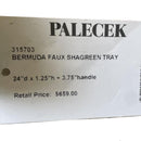 Palecek Bermuda Coastal Beige Faux Shagreen Serving Tray