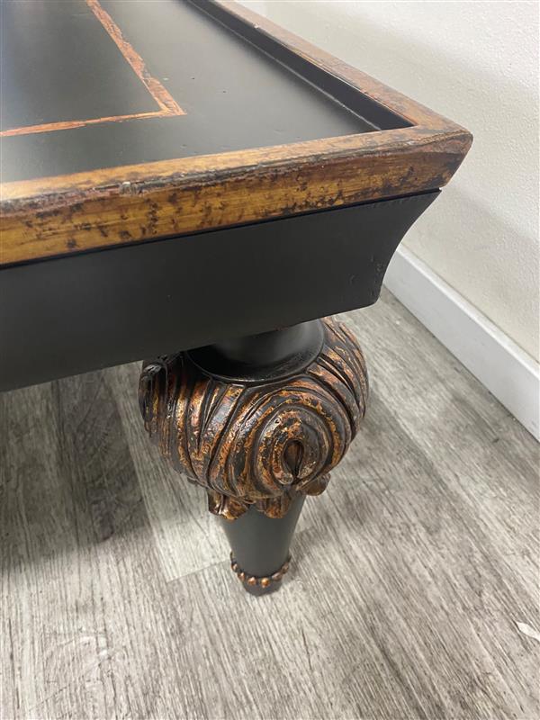 Elegant Square Coffee Table with Ornate Legs