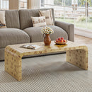 ModFusion Burl Wood U-Shaped Coffee Table