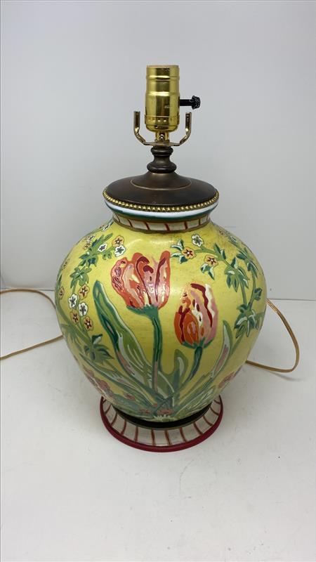 Garden Bliss Hand-Painted Ceramic Lamp