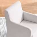 My Texas House Wren Slipcover Dining Chair with Casters Cream Polyester