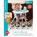 Infantino Grow-with-Me 4-in-1 Convertible High Chair, for Babies & Toddlers 6-36 Months, Orange Fox