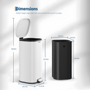 Garvee Modern Soft-Close Kitchen Trash Can 30L