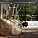 VEIKOUS 10 ft. W x 8 ft. L Manual Patio Retractable Awnings in Gray