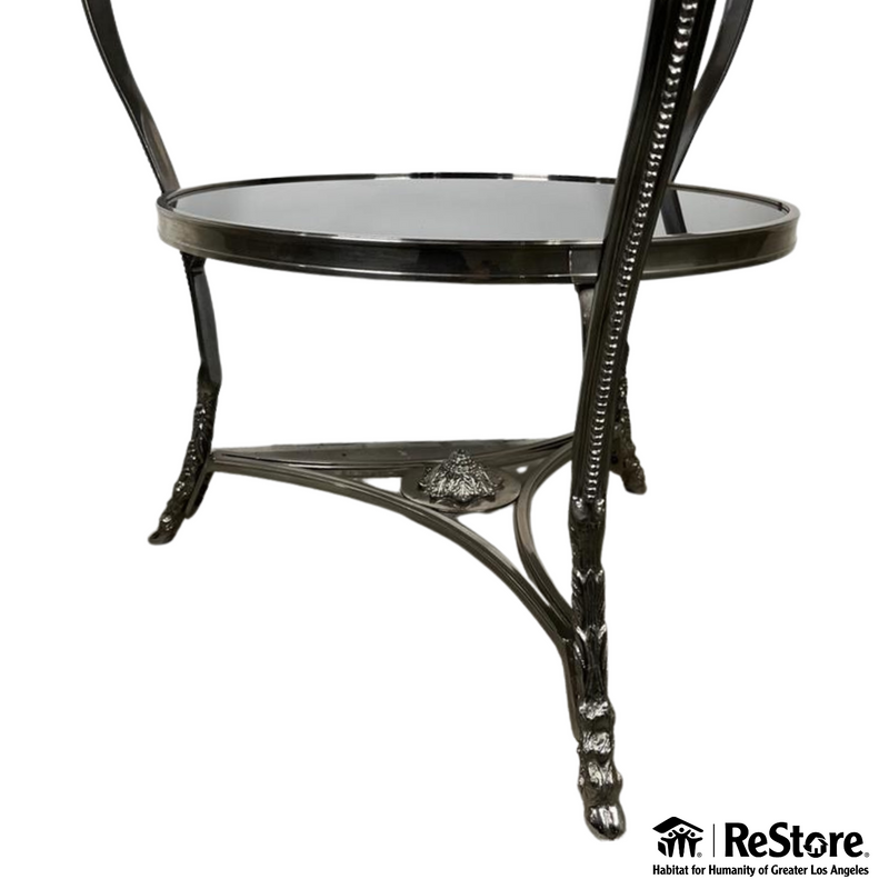English Colonial Silver Design Side Table