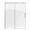 DreamLine Enigma Air Brushed Stainless Steel 56-in to 60-in W x 76.0-in H Frameless Clear Glass Sliding Shower door