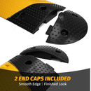 Portable Folding Rubber Speed Bump with 2 End Caps