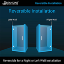 DreamLine Unidoor Chrome 23-in W x 72-in H Frameless Hinged Shower Door