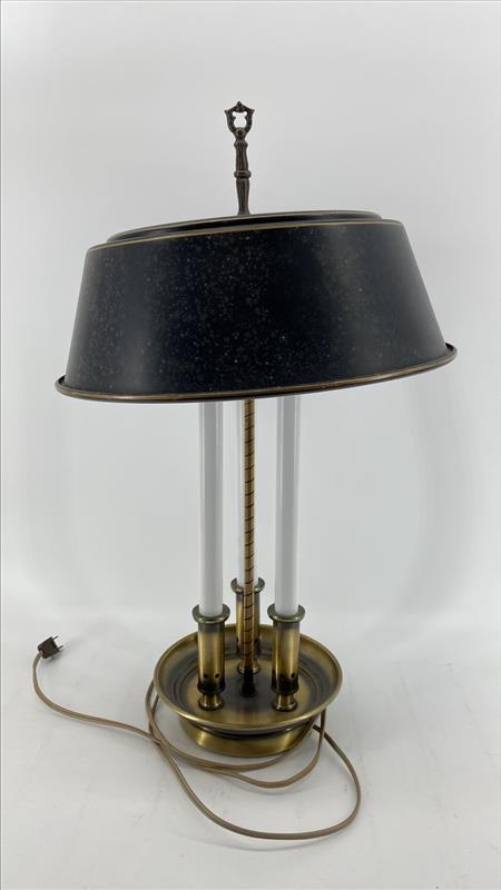 Vintage Glass Column Lamp with Stardust Shade