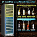 MZAVP 200 Bottle Wine Fridge, 24 Inch Wine Cooler Refrigerator