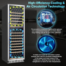 MZAVP 200 Bottle Wine Fridge, 24 Inch Wine Cooler Refrigerator