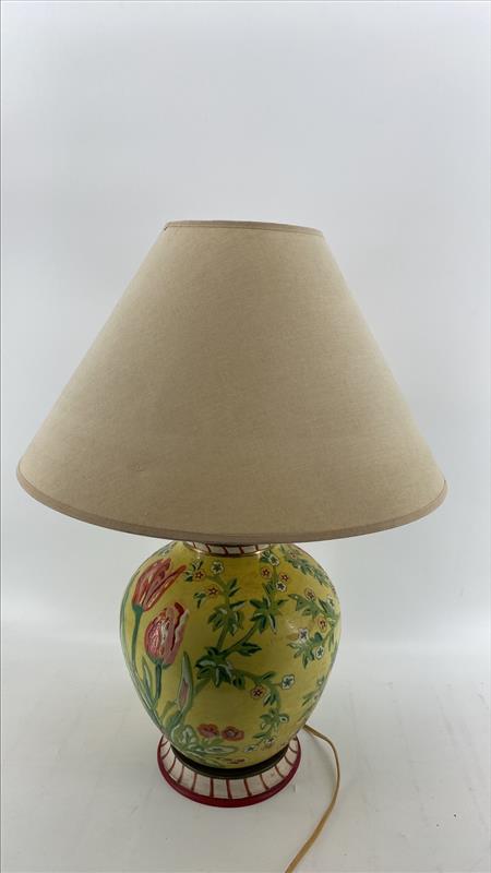 Garden Bliss Hand-Painted Ceramic Lamp
