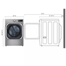 LG 9.0 cu. ft. Mega Capacity Front Load Electric Dryer Sliver