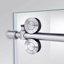 DreamLine Enigma Air Brushed Stainless Steel 56-in to 60-in W x 76.0-in H Frameless Clear Glass Sliding Shower door